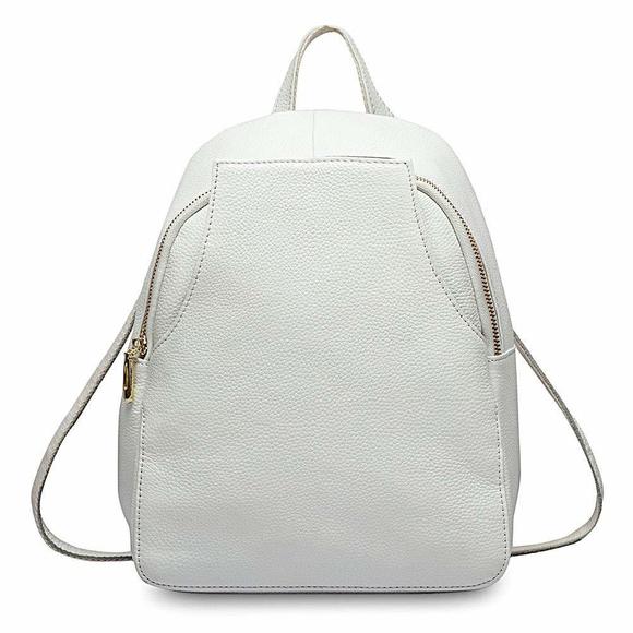 Charm Women Backpack 100% Leather Anti-theft Button Elegant Female🐡